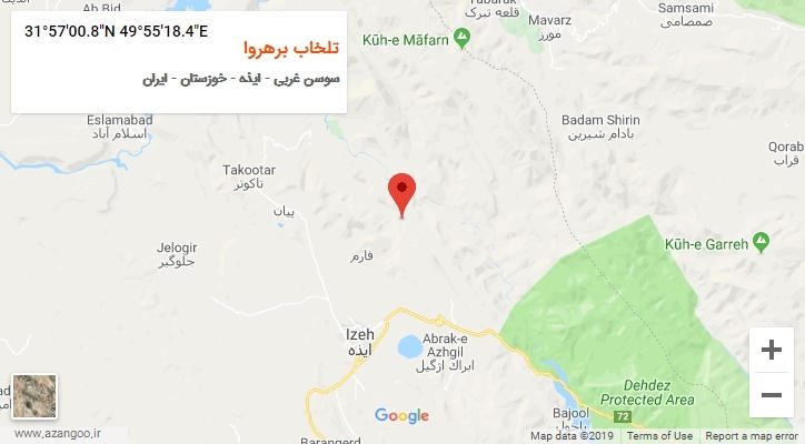 روستای تلخاب برهروا بر روی نقشه