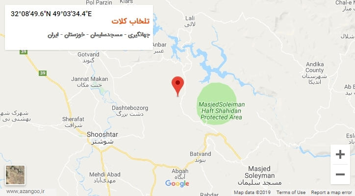 روستای تلخاب کلات بر روی نقشه
