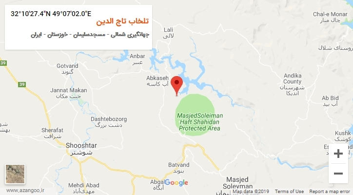 روستای تلخاب تاج الدین بر روی نقشه