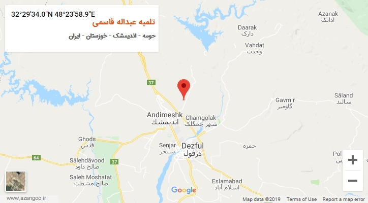 روستای تلمبه عبداله قاسمی بر روی نقشه