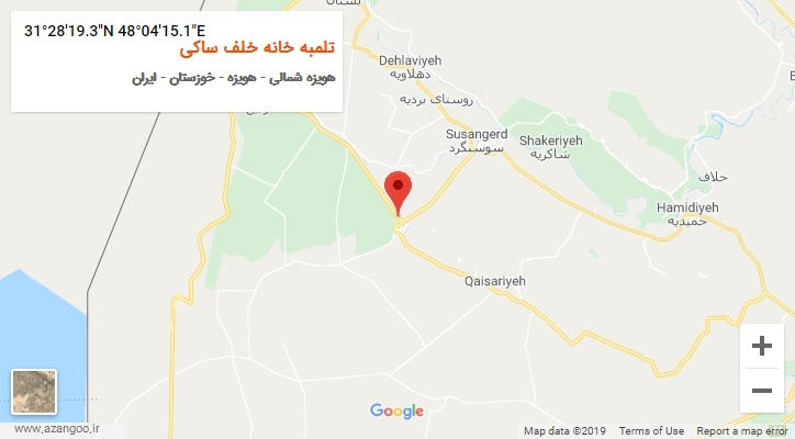روستای تلمبه خانه خلف ساکی بر روی نقشه
