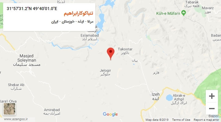 روستای تنباکوکارابراهیم بر روی نقشه