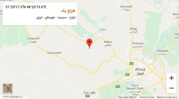 روستای طراح یک بر روی نقشه