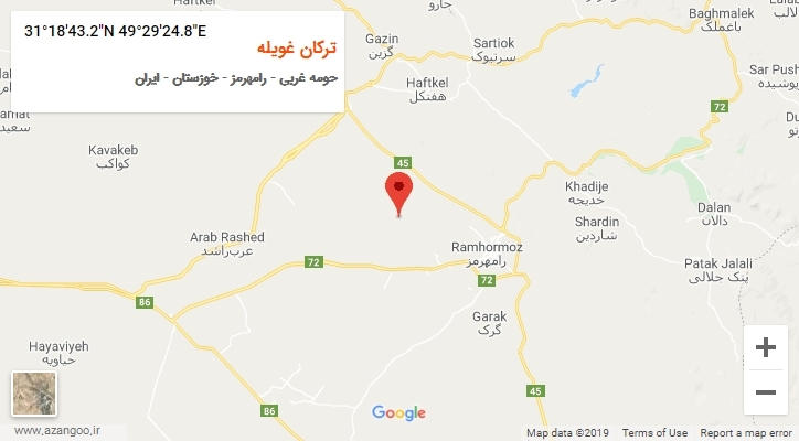 روستای ترکان غویله بر روی نقشه