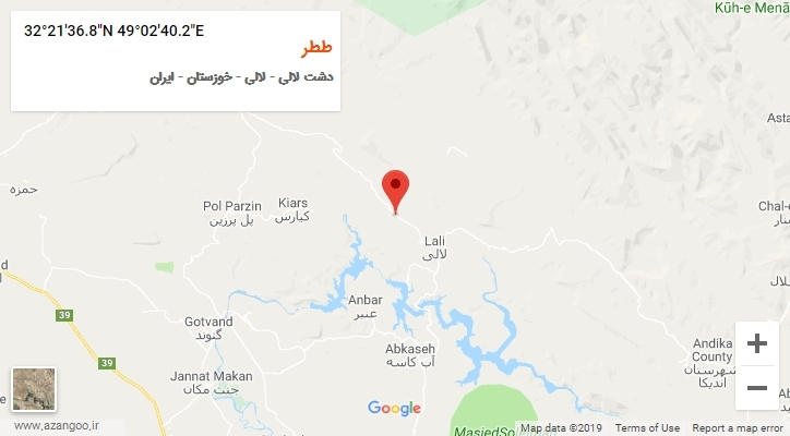 روستای ططر بر روی نقشه