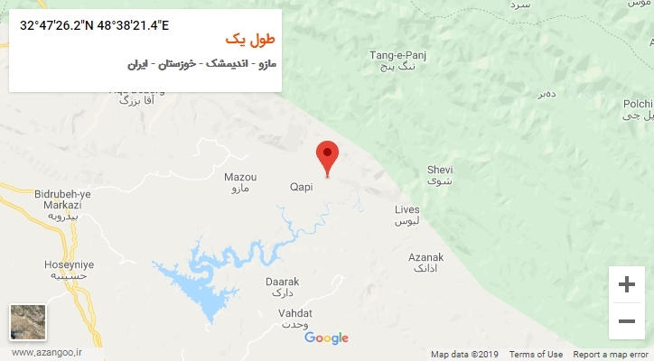 روستای طول یک بر روی نقشه