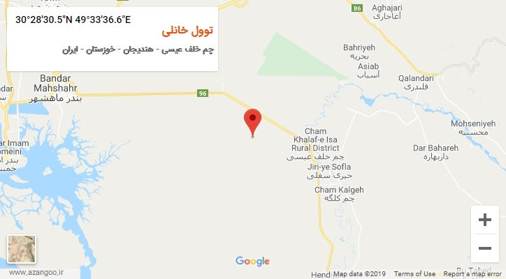 روستای توول خانلی بر روی نقشه