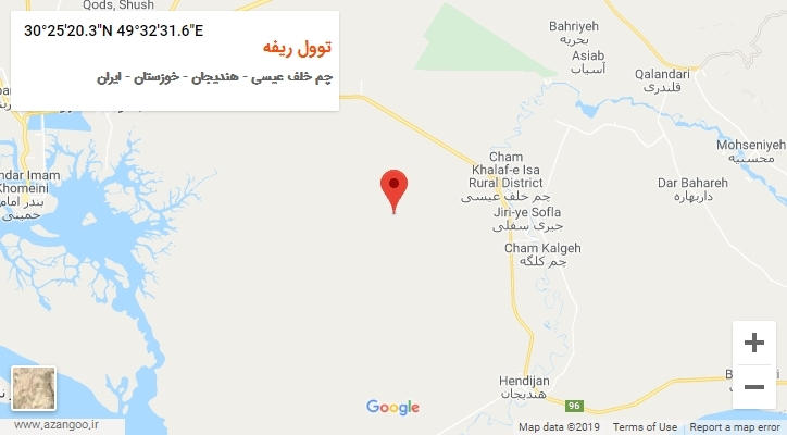 روستای توول ریفه بر روی نقشه