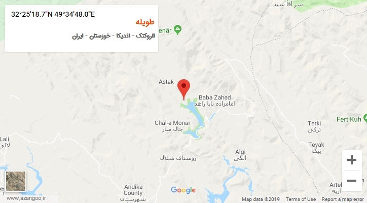 روستای طویله بر روی نقشه
