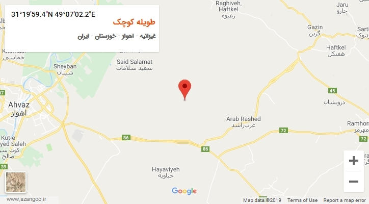 روستای طویله کوچک بر روی نقشه