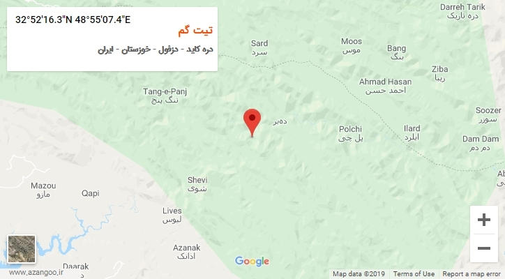 روستای تیت گم بر روی نقشه