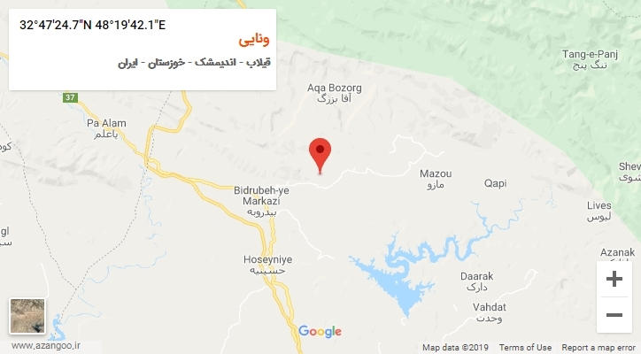 روستای ونایی بر روی نقشه