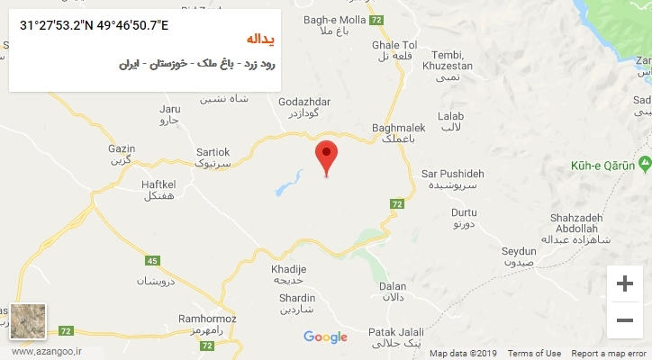 روستای یداله بر روی نقشه