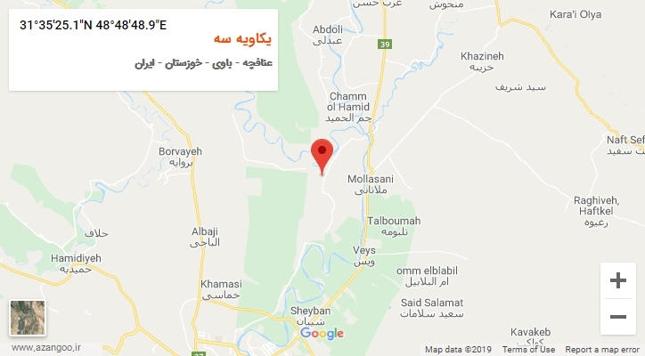 روستای یکاویه سه بر روی نقشه