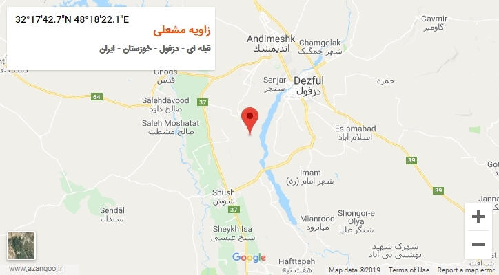 روستای زاویه مشعلی بر روی نقشه