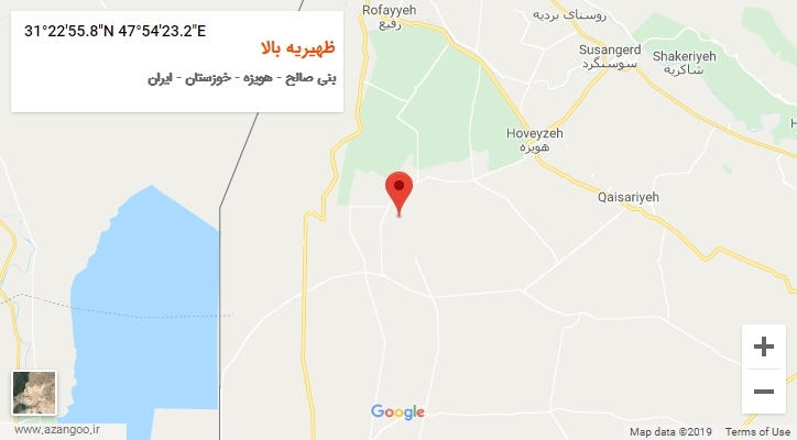 روستای ظهیریه بالا بر روی نقشه