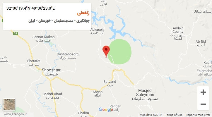 روستای زلفعلی بر روی نقشه