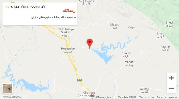 روستای زردماگله بر روی نقشه