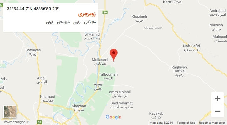 روستای زویرچری بر روی نقشه