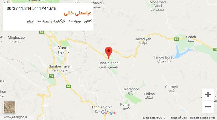 روستای عباسعلی خانی بر روی نقشه