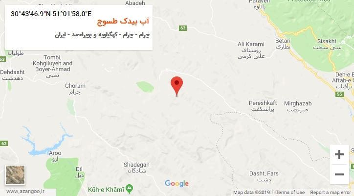 روستای آب بیدک طسوج بر روی نقشه
