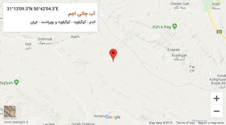 روستای آب چاتی اجم بر روی نقشه