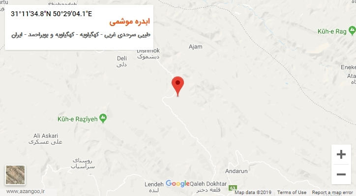 روستای ابدره موشمی بر روی نقشه