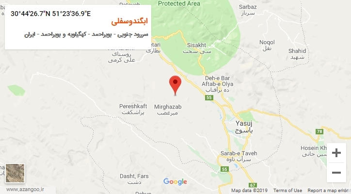 روستای ابگندوسفلی بر روی نقشه