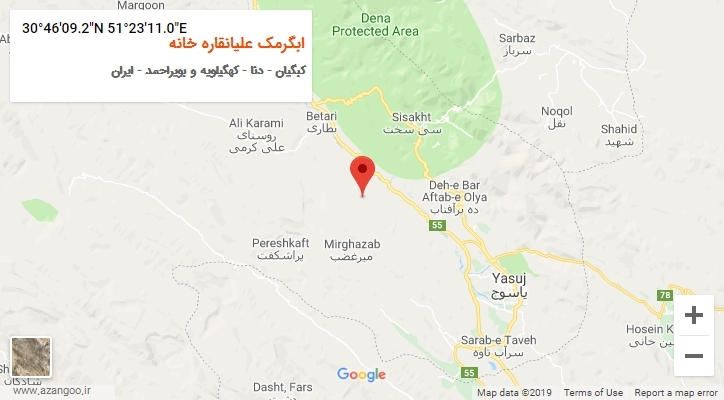 روستای ابگرمک علیانقاره خانه بر روی نقشه