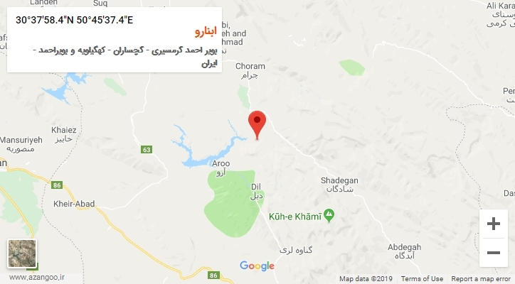 روستای ابنارو بر روی نقشه
