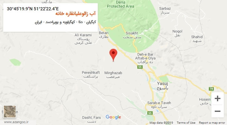 روستای آب زالوعلیانقاره خانه بر روی نقشه