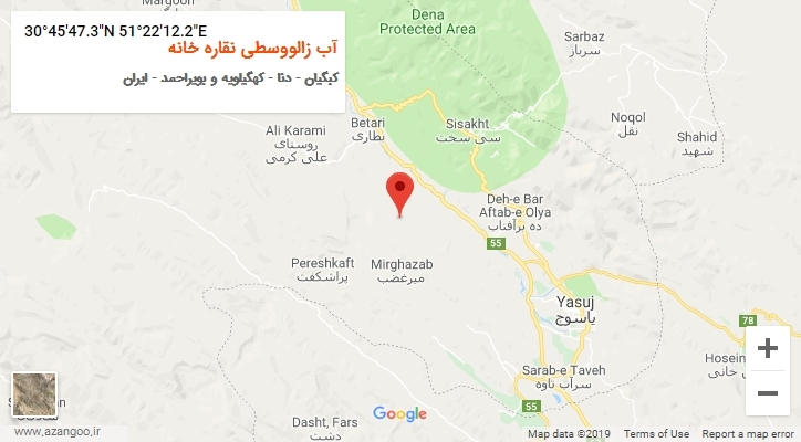 روستای آب زالووسطی نقاره خانه بر روی نقشه