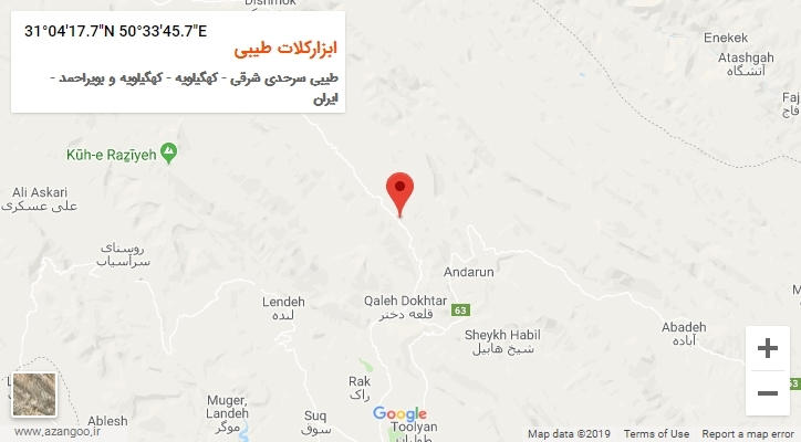 روستای ابزارکلات طیبی بر روی نقشه