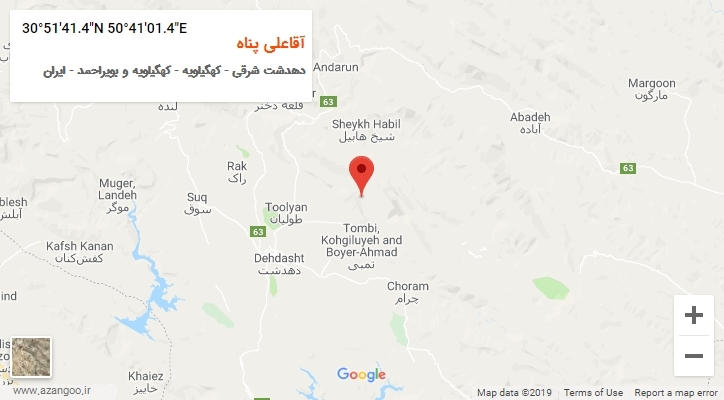 روستای آقاعلی پناه بر روی نقشه