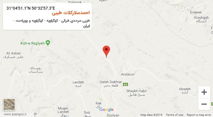 روستای احمدسلارکلات طیبی بر روی نقشه