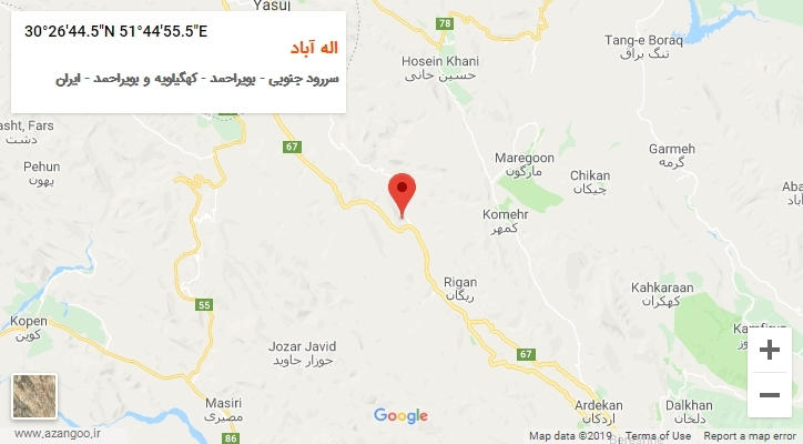 روستای اله آباد بر روی نقشه