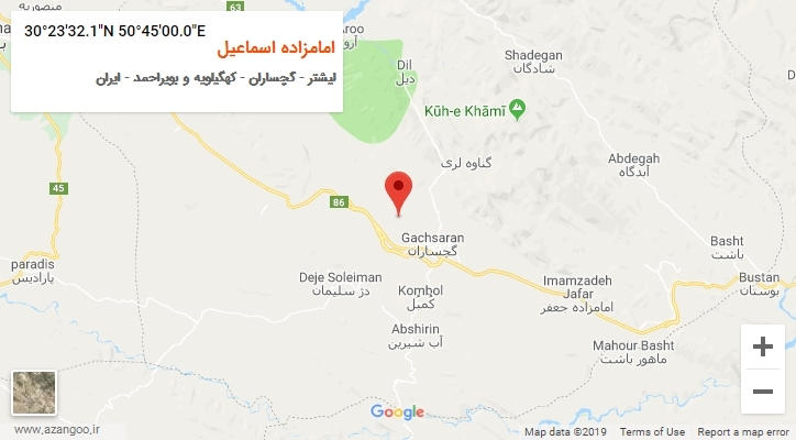 روستای امامزاده اسماعیل بر روی نقشه