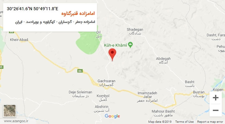روستای امامزاده قنبرگناوه بر روی نقشه