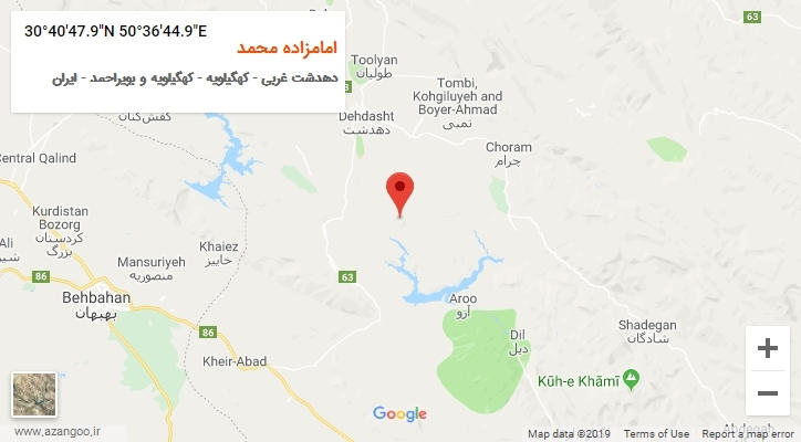 روستای امامزاده محمد بر روی نقشه