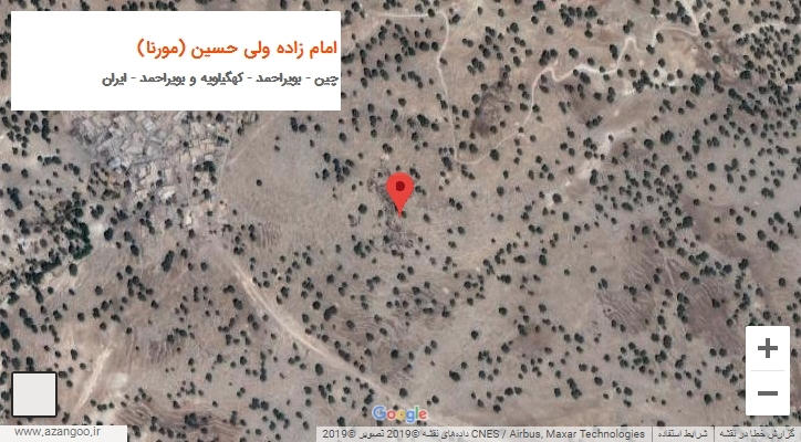 روستای امام زاده ولی حسین (مورنا) بر روی نقشه