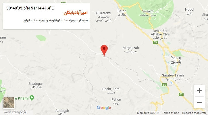 روستای امیرآبادبابکان بر روی نقشه