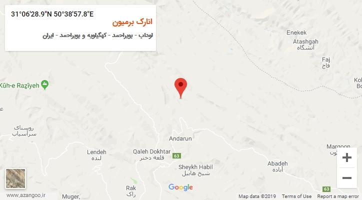 روستای انارک برمیون بر روی نقشه
