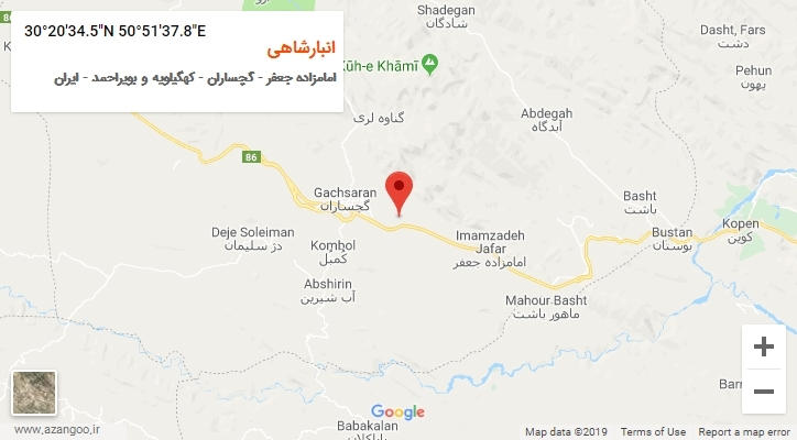 روستای انبارشاهی بر روی نقشه