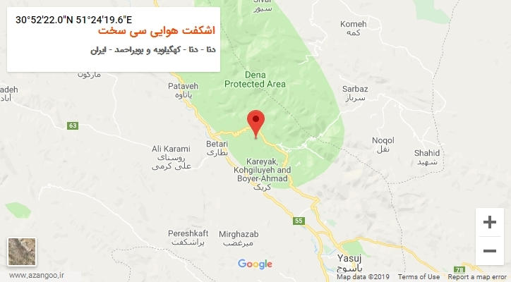 روستای اشکفت هوایی سی سخت بر روی نقشه