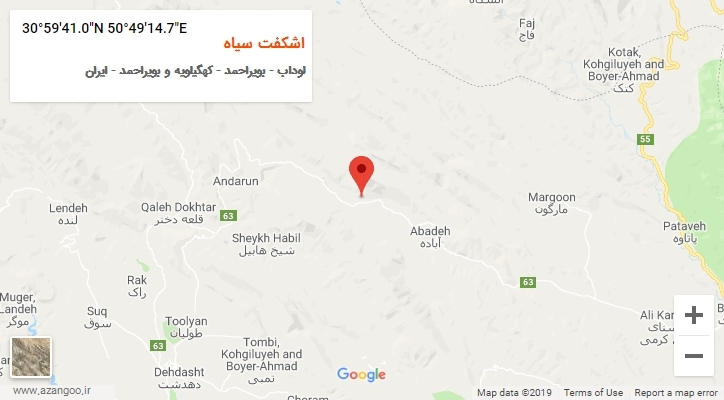 روستای اشکفت سیاه بر روی نقشه