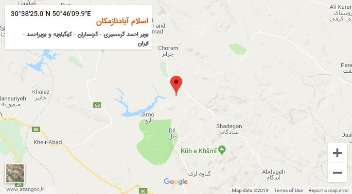 روستای اسلام آبادنازمکان بر روی نقشه