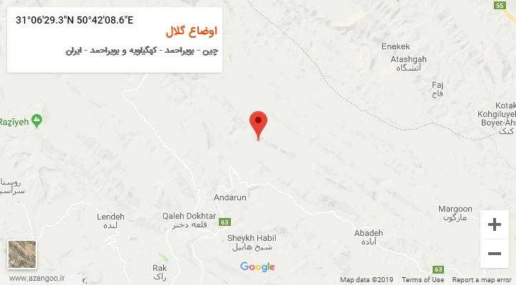 روستای اوضاع گلال بر روی نقشه