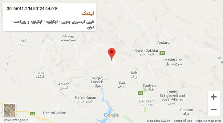 روستای ایدنک بر روی نقشه