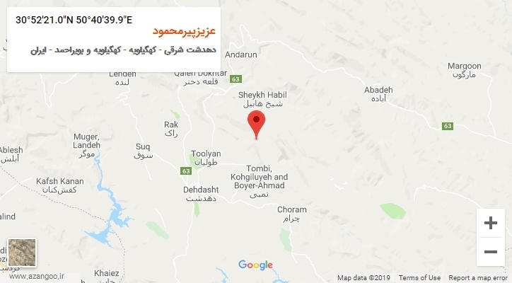 روستای عزیزپیرمحمود بر روی نقشه