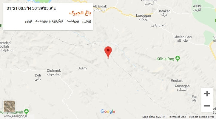 روستای باغ انجیرک بر روی نقشه